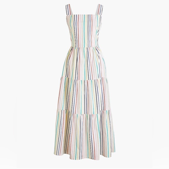 J. Crew Dresses & Skirts - J. Crew Cream and Multicolor Striped Dress
